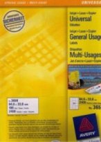 Etiquettes sur papier A4